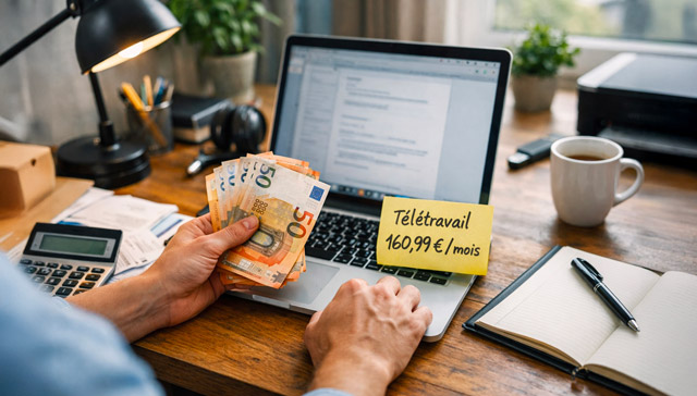L’indemnité de télétravail augmente à 160,99 € dès mars 2026